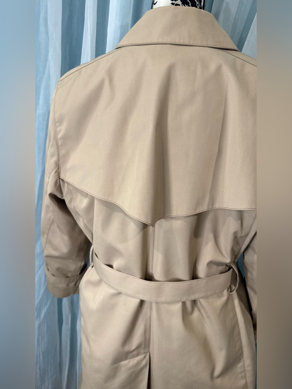 Vintage London Fog Maincoat Trench Coat Women’s 12 Regular Tan Belted Zip Liner - Picture 6 of 16